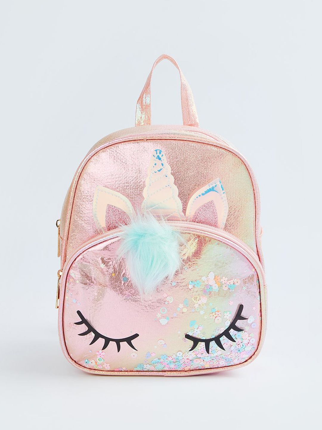 

Ginger by Lifestyle Printed Oversized Shopper Sling Bag with Applique, Pink