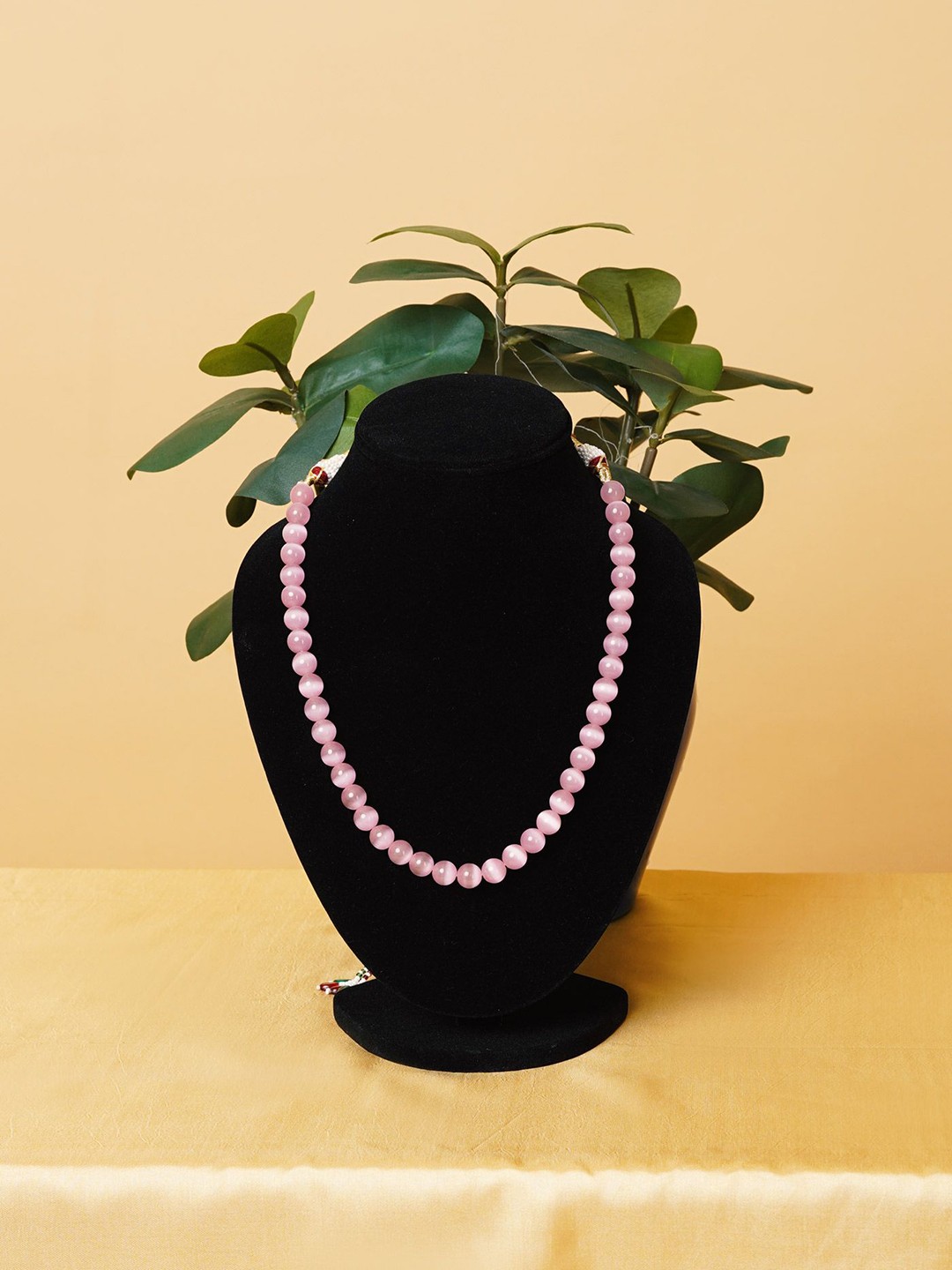 

Unnati Silks Amravati Round Beaded Necklace, Pink