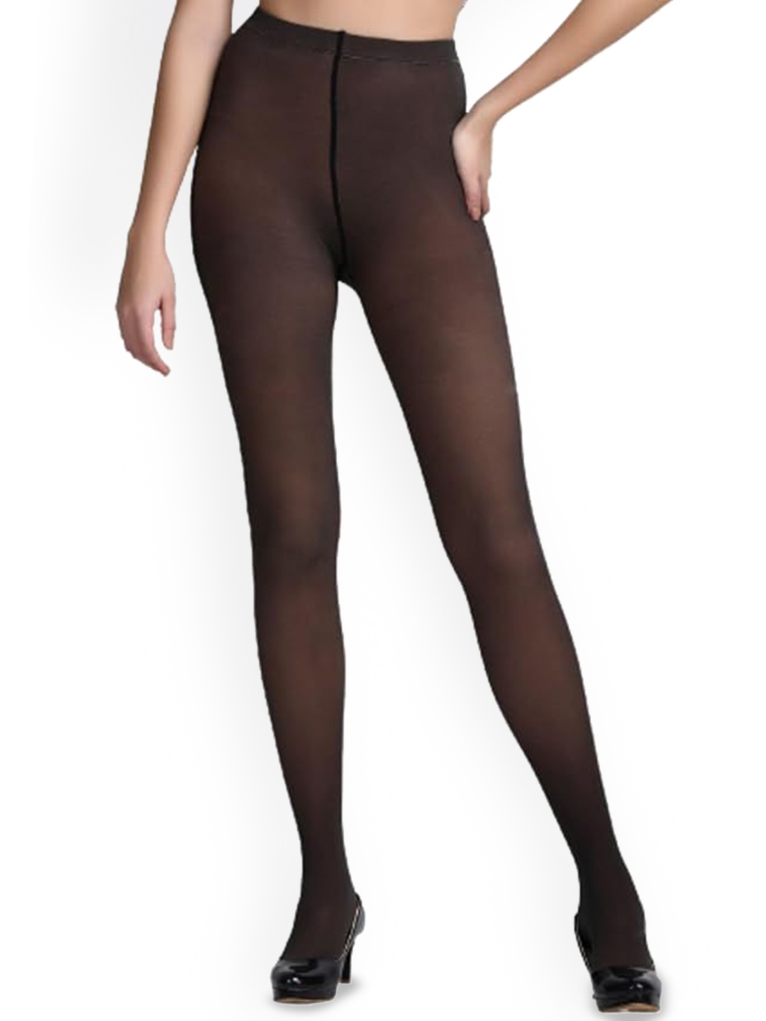 

Klassik Women Dualtone Pantyhose Sheer Stockings, Black