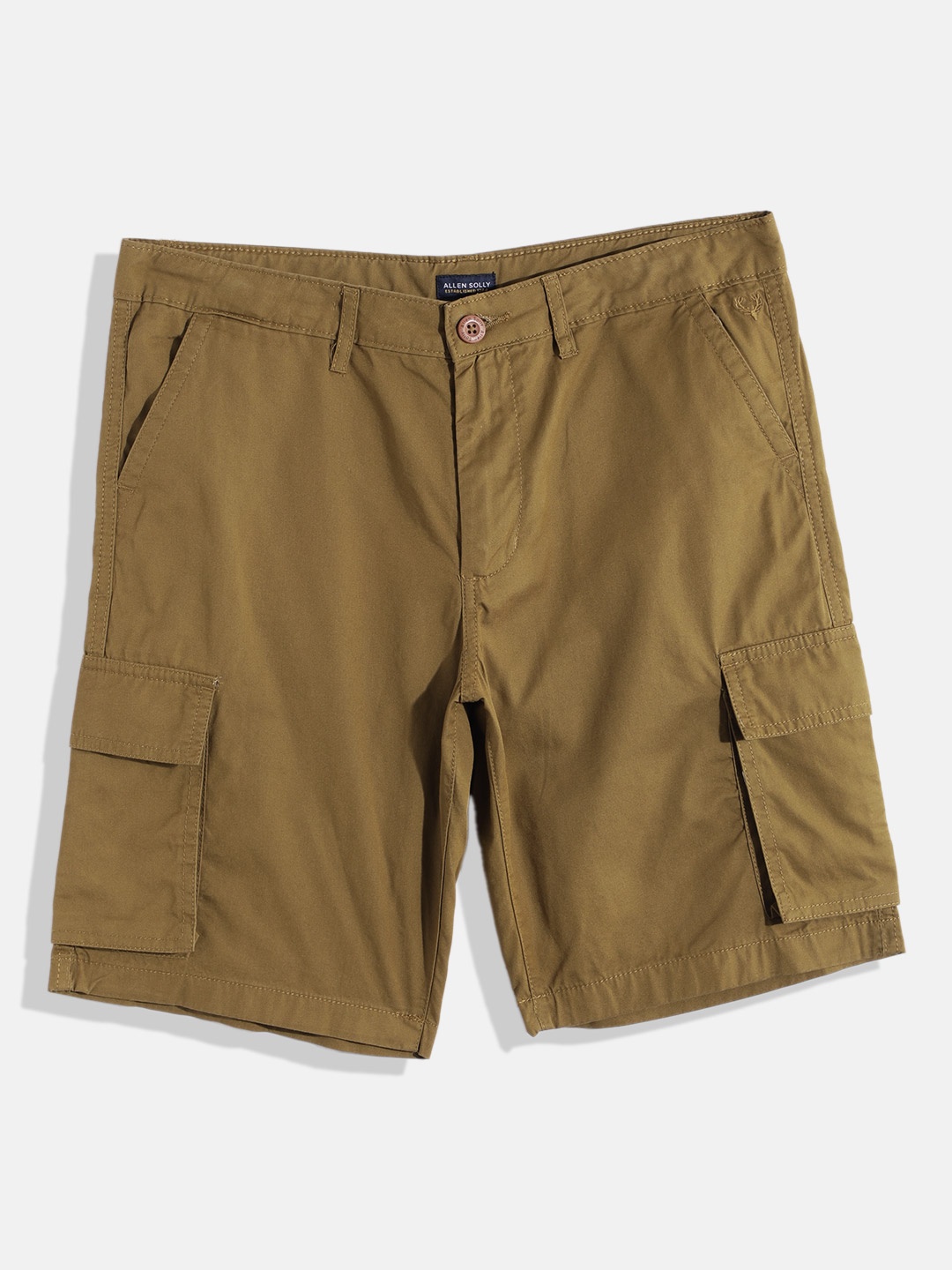 

Allen Solly Junior Boys High-Rise Pure Cotton Cargo Shorts, Khaki