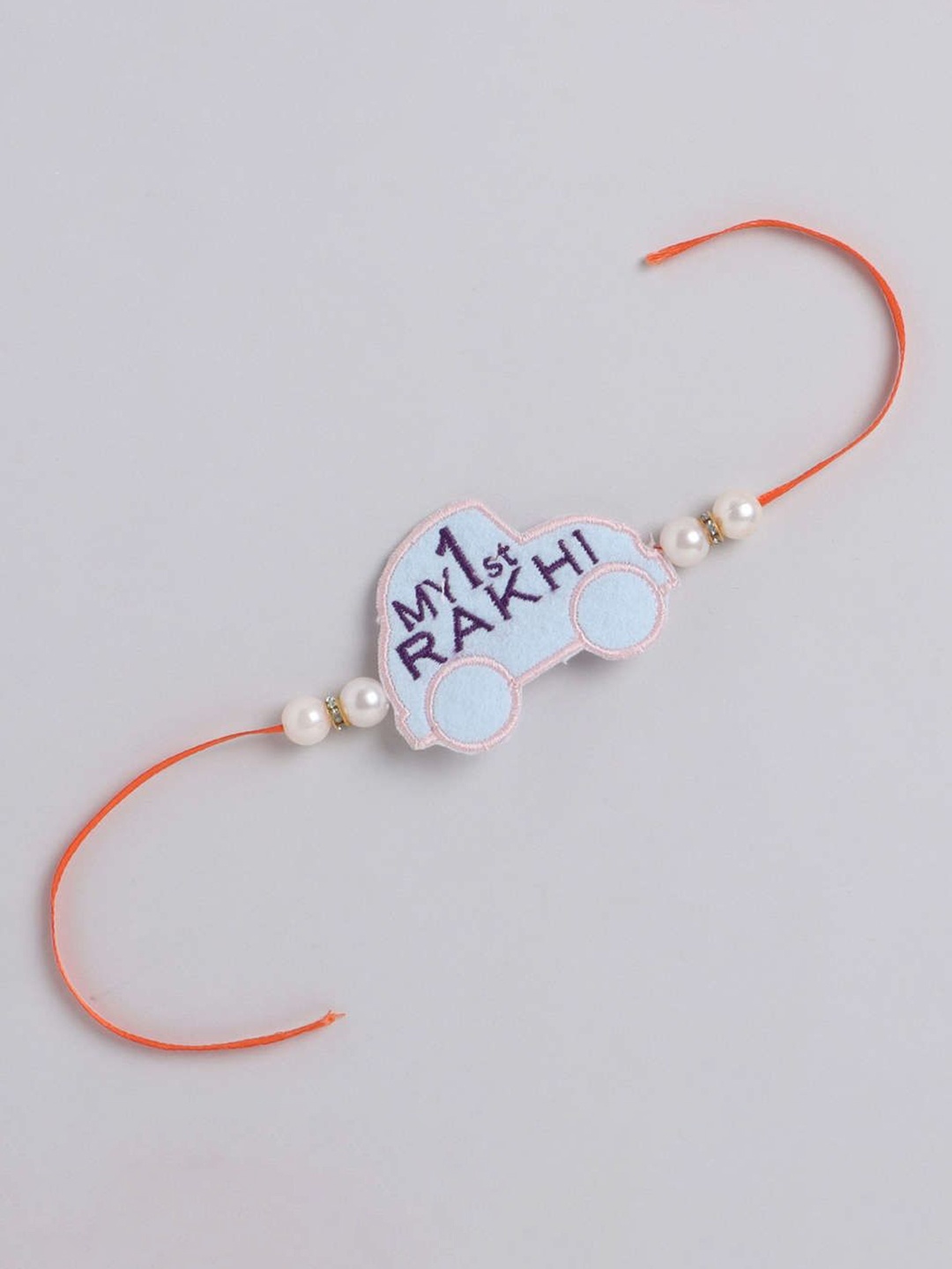 

The Magic Wand Beaded Thread Rakhi, Orange