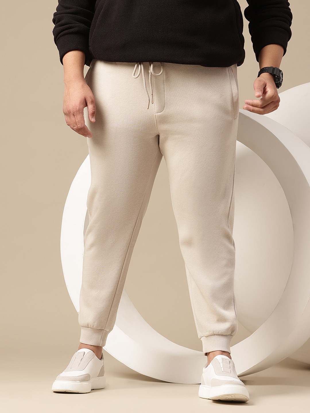 

Sztori Men Plus Size Regular Fit Jogger, Beige
