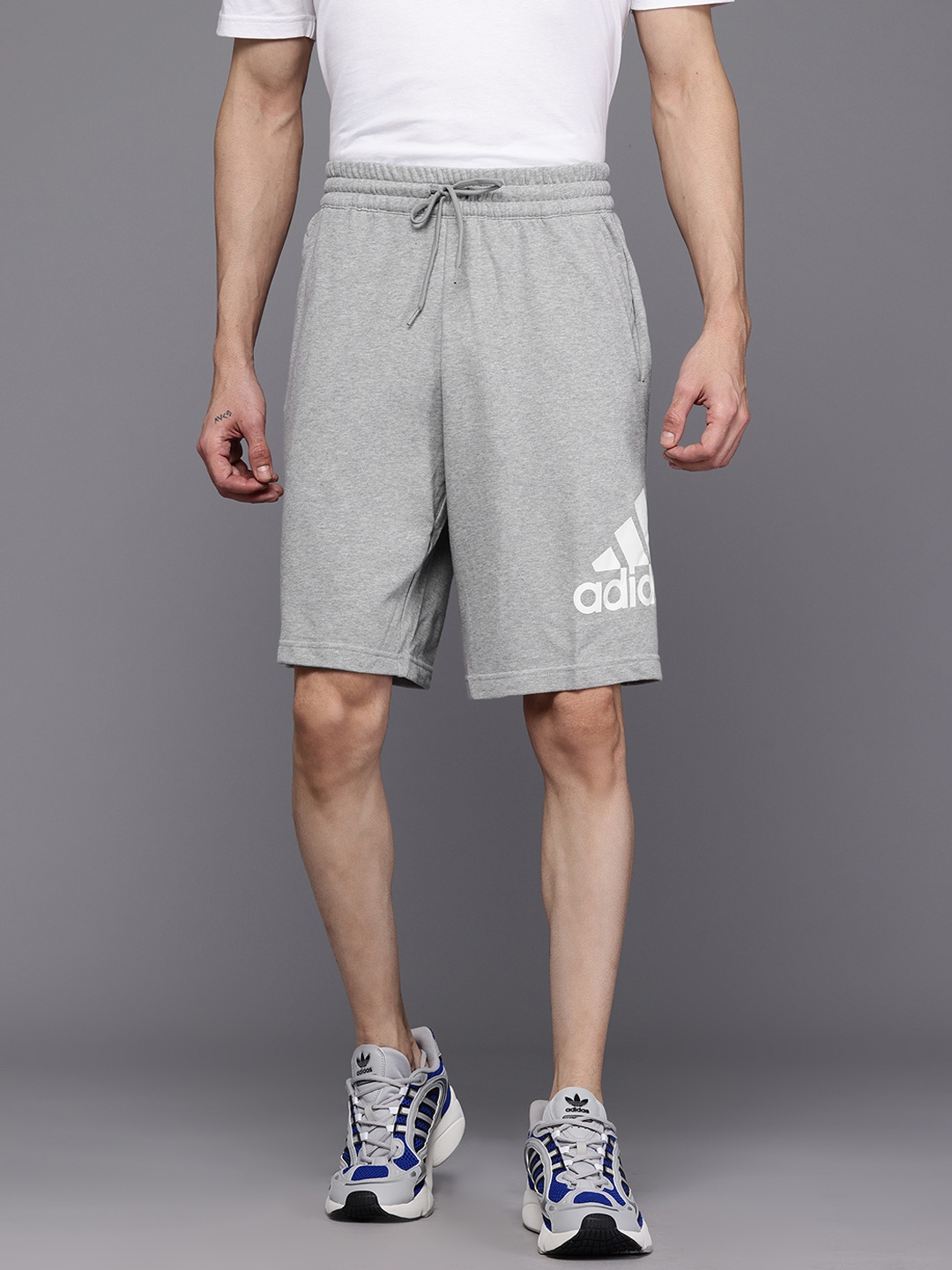 

ADIDAS Men Brand Logo Print Mh Bosshortft Sports Shorts, Grey