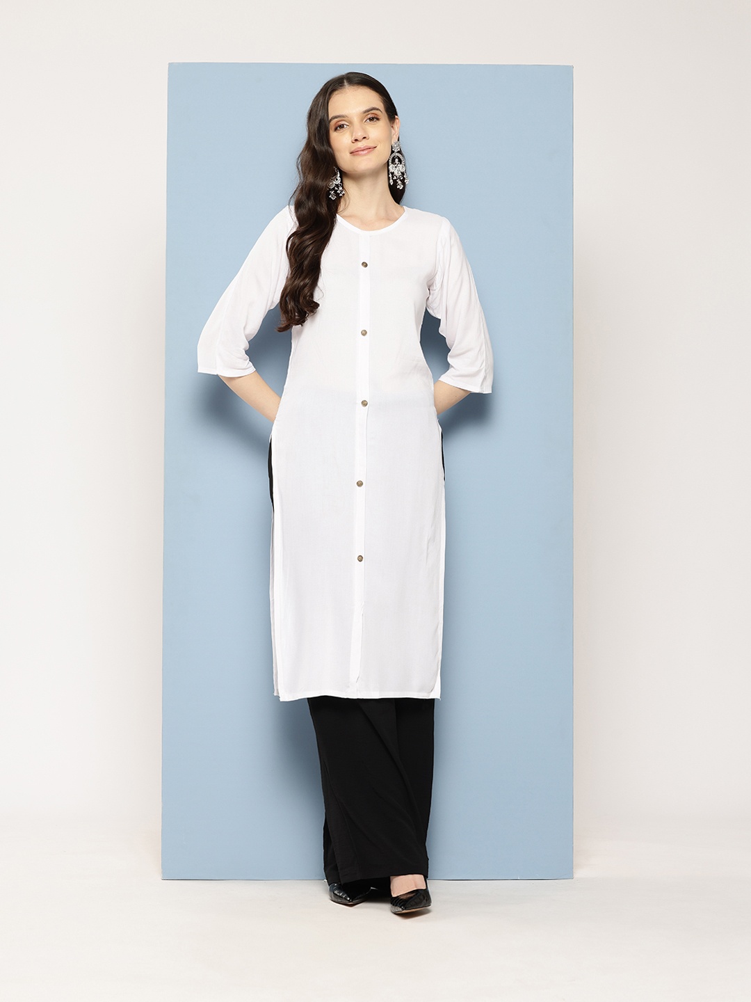 

Aarika Solid Kurta, White