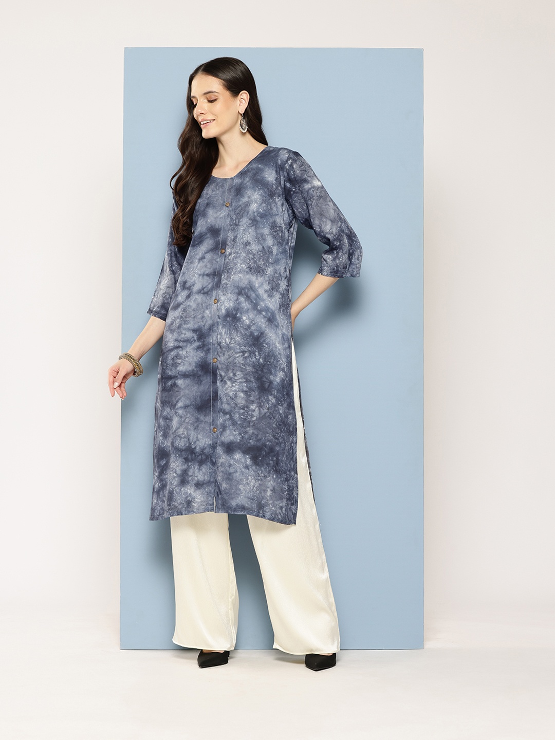 

Aarika Abstract Printed Kurta, Grey