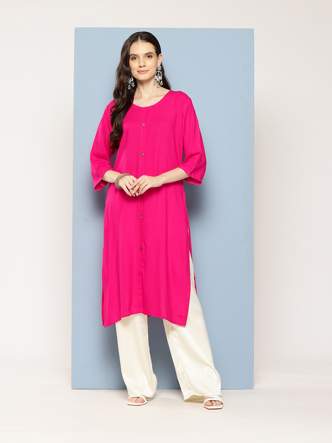 

Aarika Solid Kurta, Pink