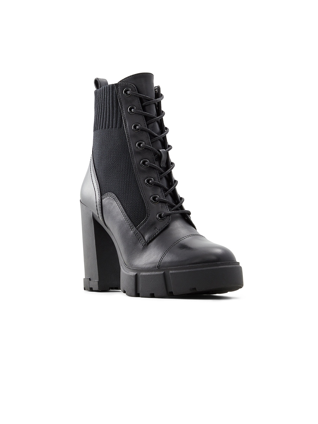 

ALDO REBEL FAELORA Women High-Top Block-Heeled Boots, Black