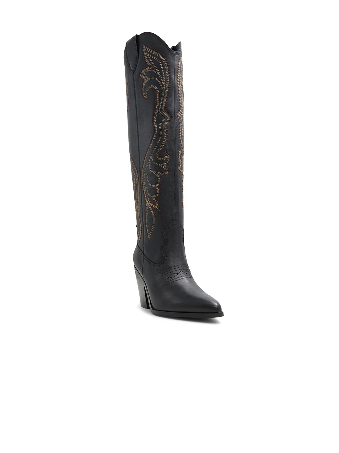 

ALDO ALAMO Women Woven Block-Heeled Slouchy Boots, Black