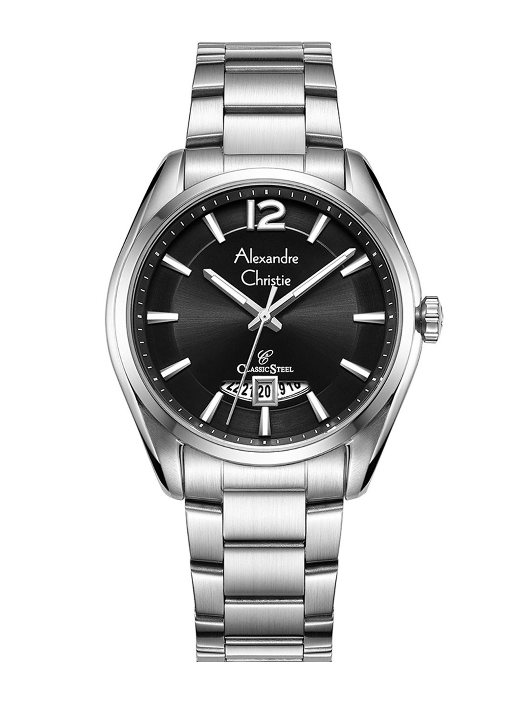 

Alexandre Christie Men Dial & Stainless Steel Bracelet Style Straps Analogue Watch 8679MDBSSBA, Silver