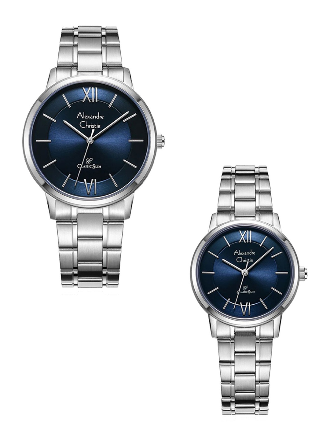 

Alexandre Christie Men Dial & Stainless Steel Bracelet Style Straps Analogue Watch 8689MHLHSSBU, Silver
