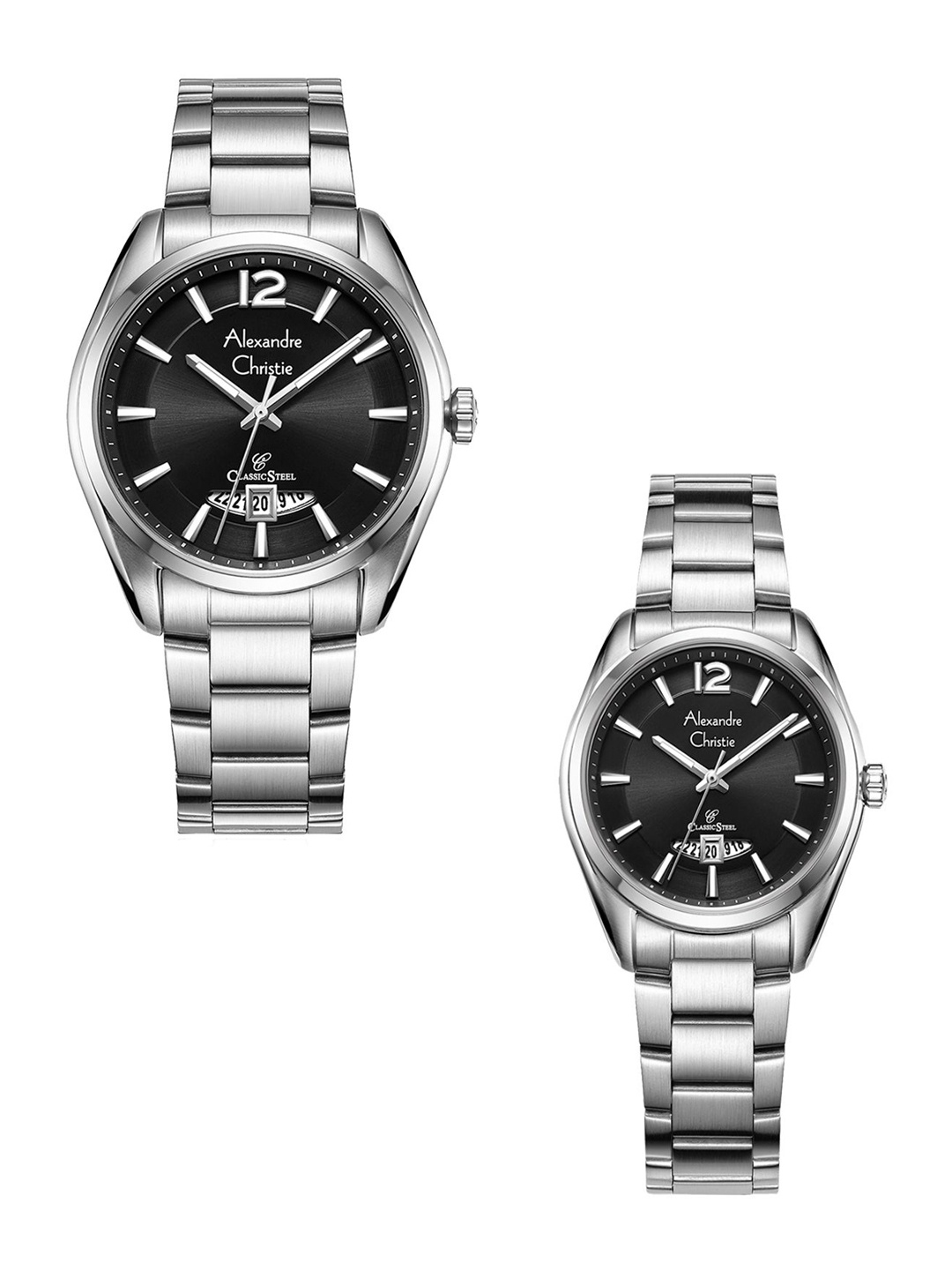 

Alexandre Christie Men Dial & Stainless Steel Bracelet Style Straps Analogue Watch 8679MDLDSSBA, Silver