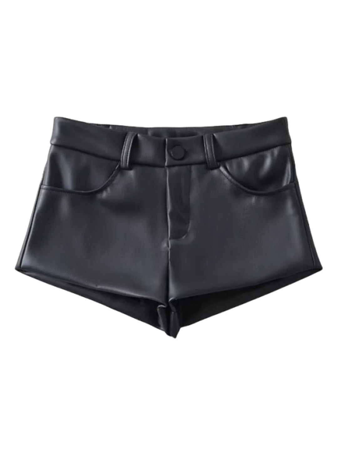 

LULU & SKY Women Low-Rise Hot Pants Shorts, Black