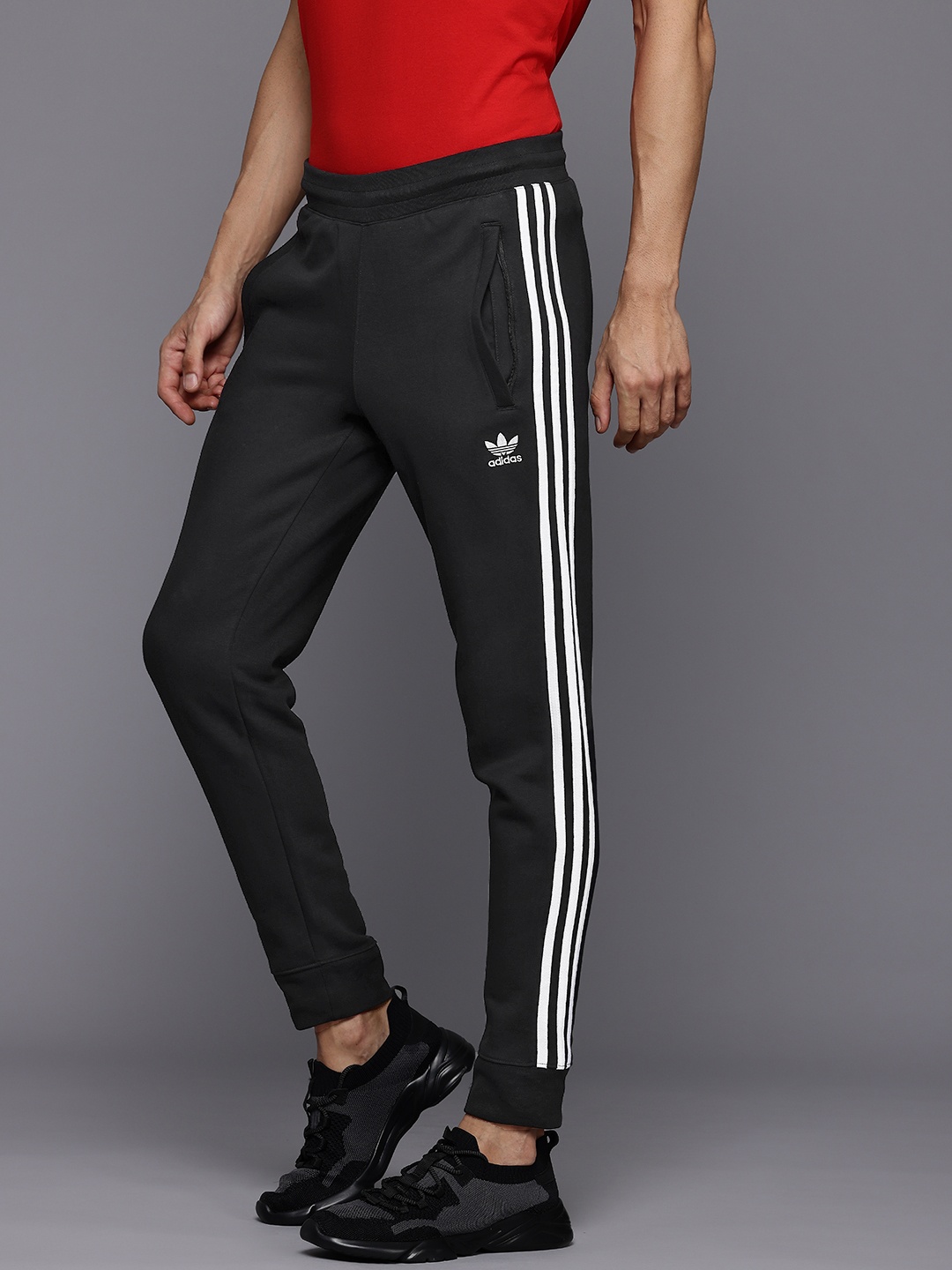 

ADIDAS Originals Men Slim Fit 3-Stripes Joggers, Black