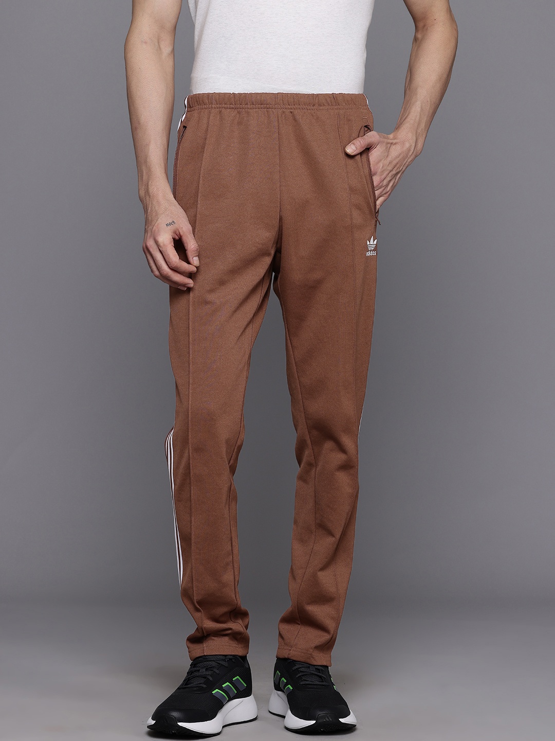 

ADIDAS Originals Striped Classic Track Pants, Brown
