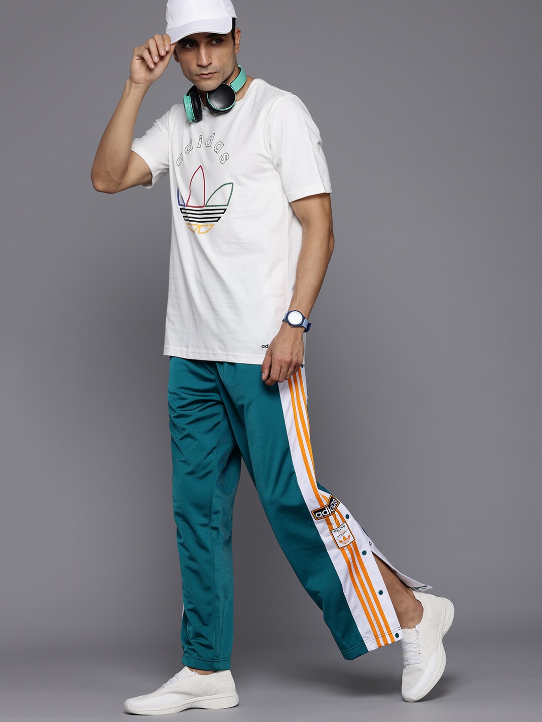 

ADIDAS Originals Men Loose Fit Adibreak Track Pants, Teal