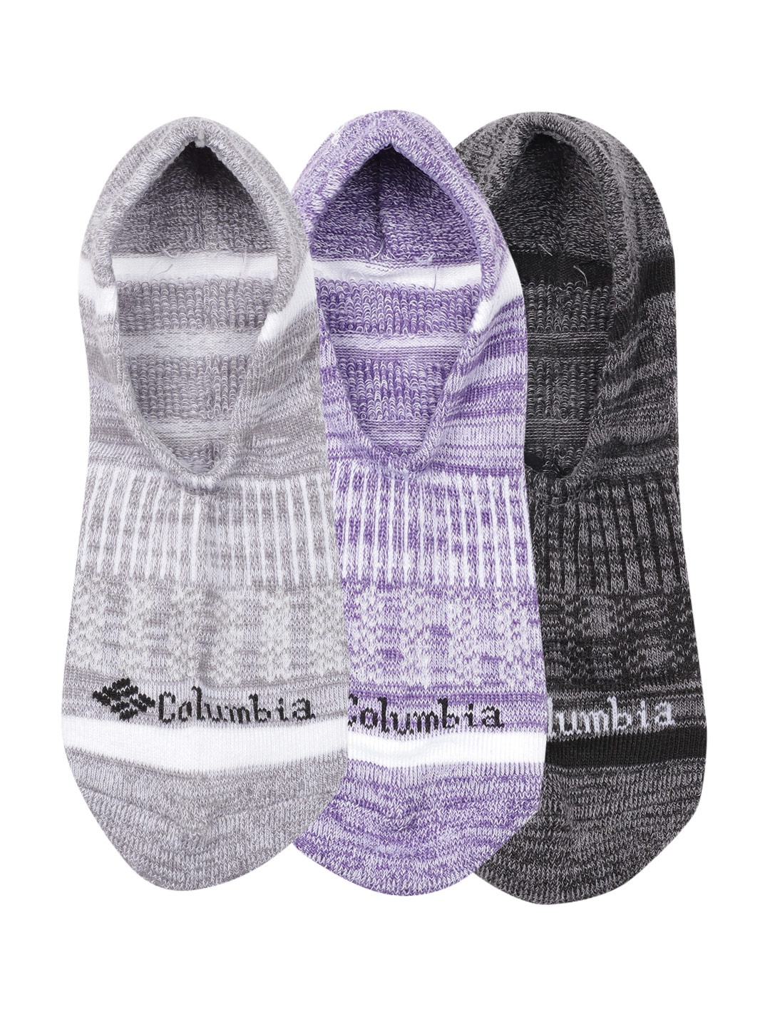 

Columbia Women Pack of 3 Patterned Ankle Length Space Dye Eclipse Liner Socks, Purple