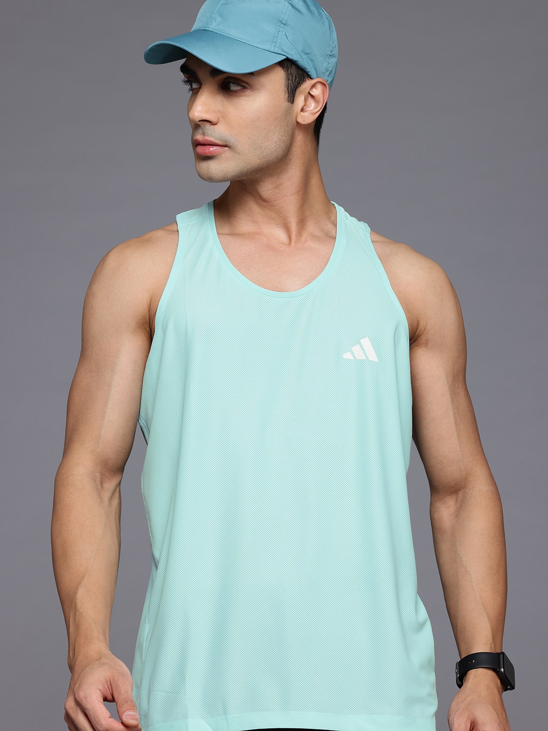 

ADIDAS Otr B Aeroready Running Tank T-Shirt, Turquoise blue