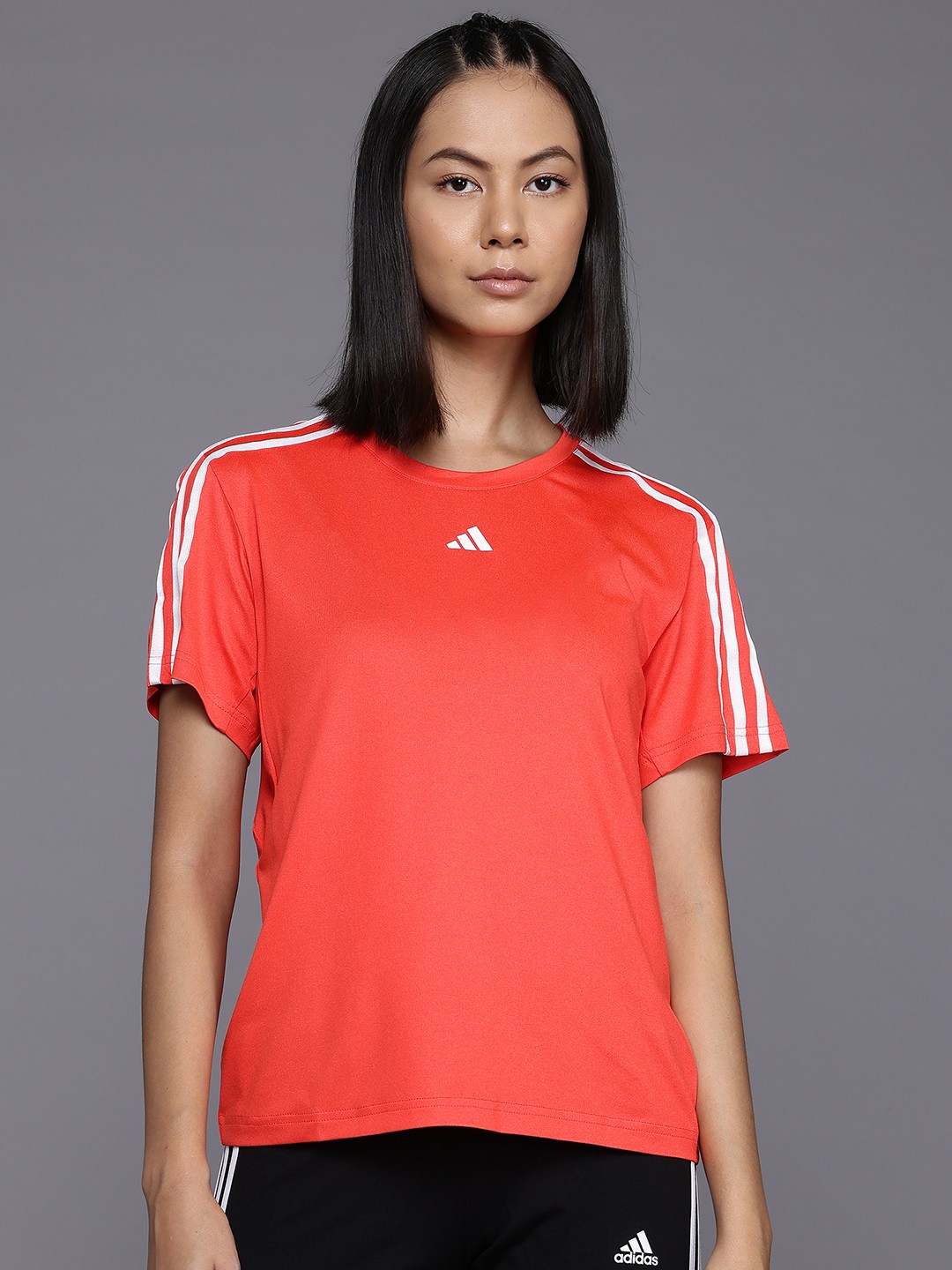 

ADIDAS Aeroready Striped Detail Training T-Shirt, Red
