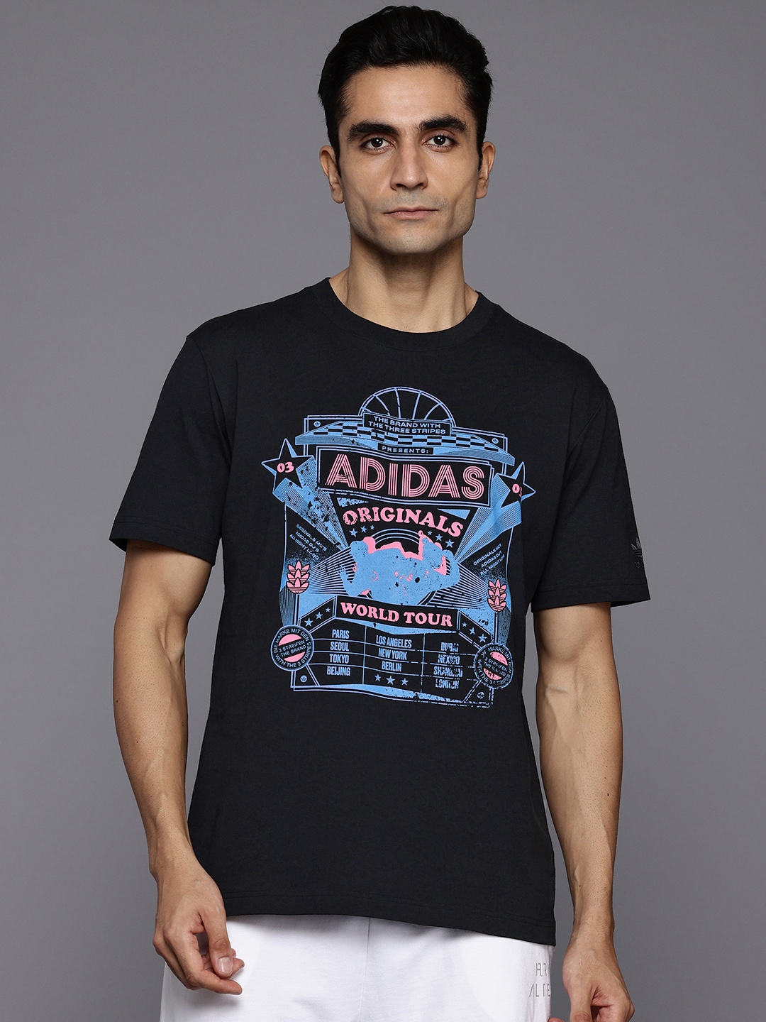 

ADIDAS Originals Drop-Shoulder Sleeves Training Supply Street 4 T-shirt, Black