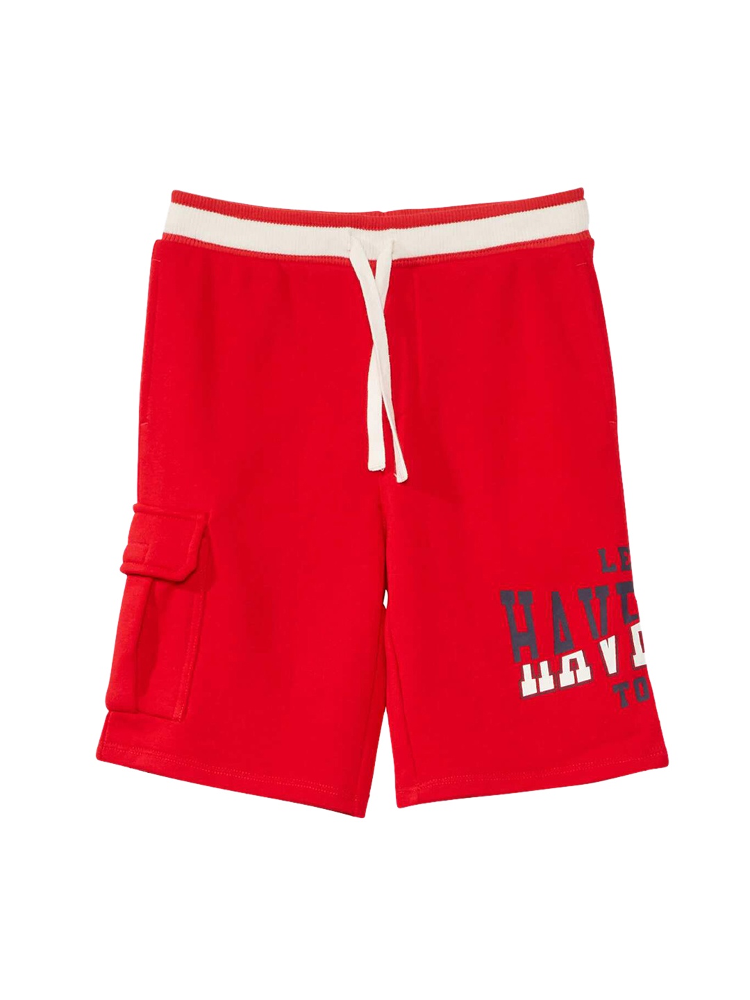 

KIABI Boys Mid-Rise Relaxed Fit Cargo Shorts, Red
