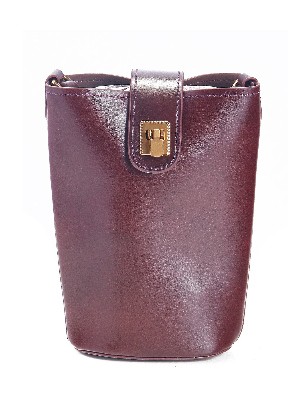 

Calvadoss Leather Bucket Sling Bag with Tasselled, Brown