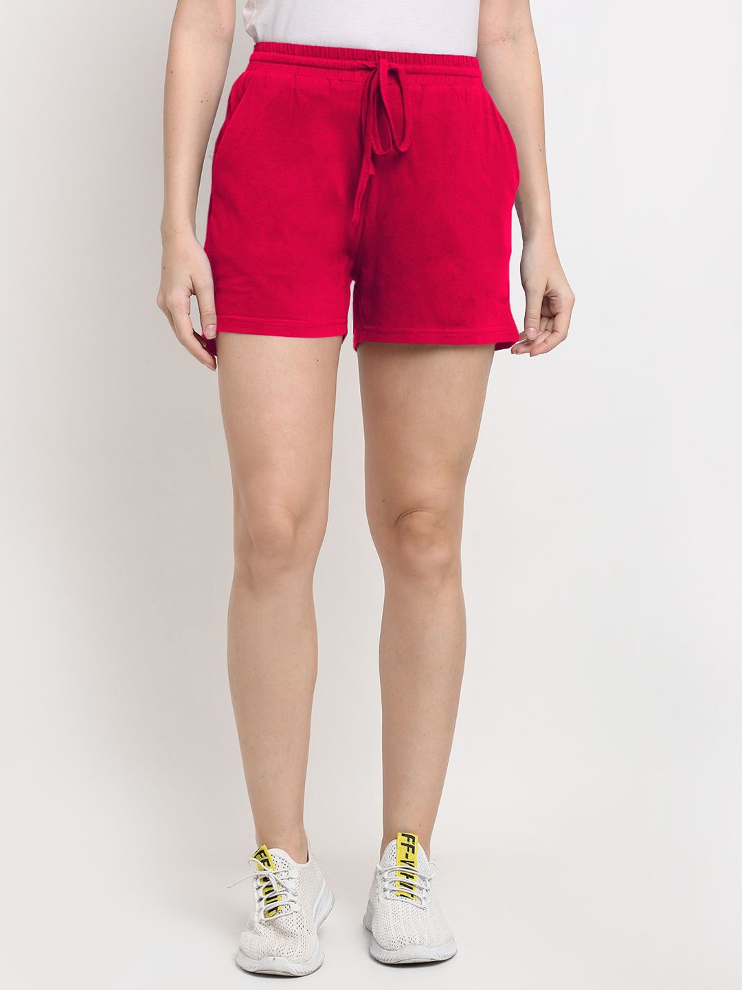 

BRINNS Women Cotton Sports Shorts, Magenta