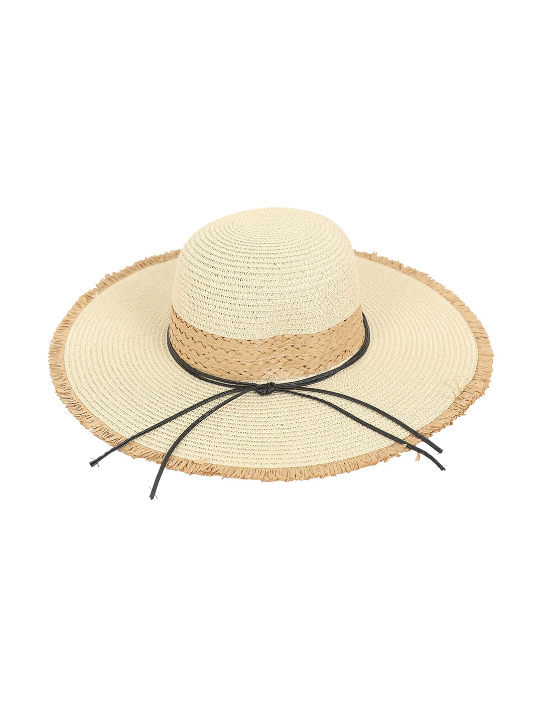 

FabSeasons Women Natural Straw Beach Hat, Beige