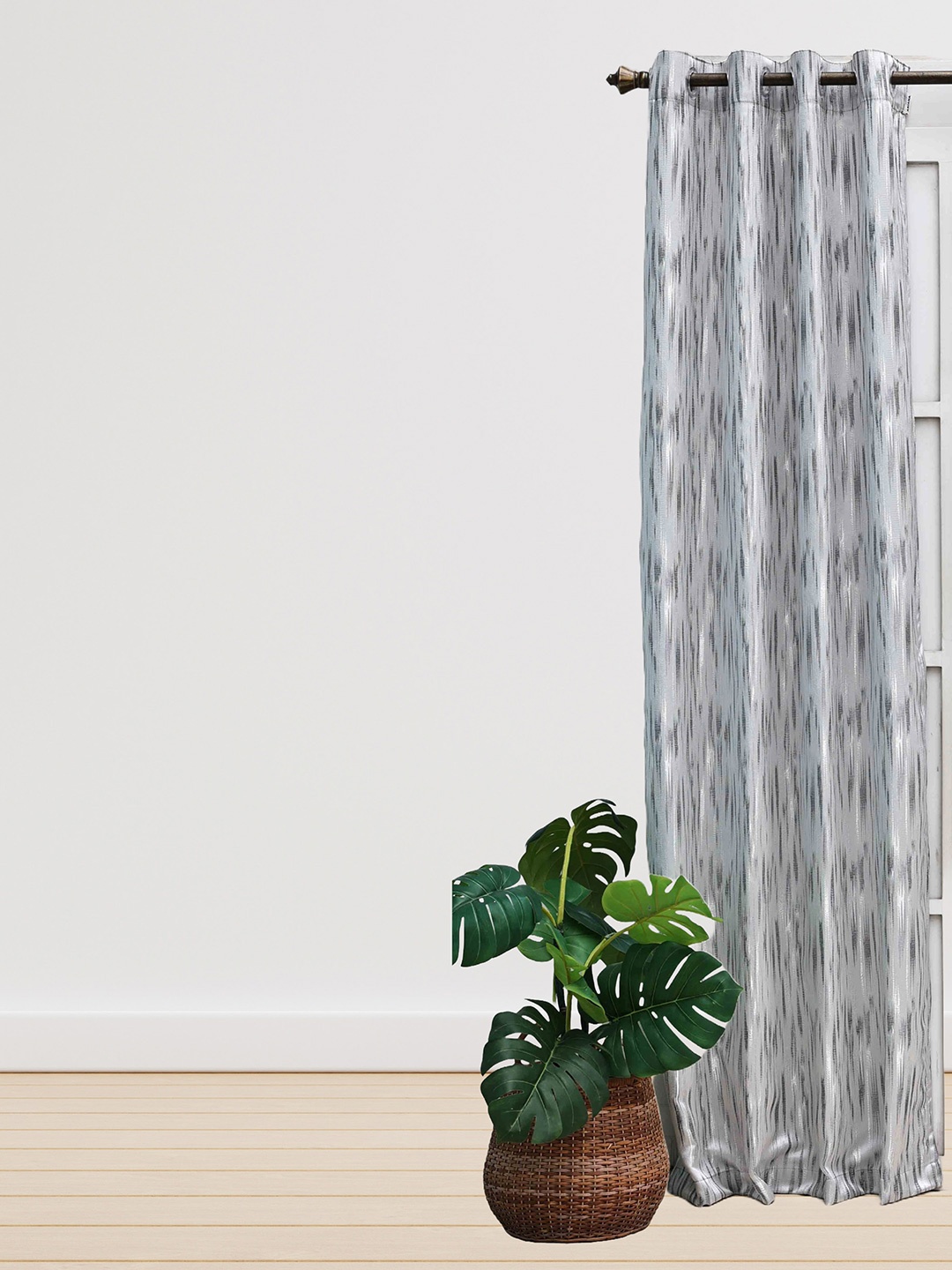 

Ariana Grey & White Abstract Room Darkening Jacquard Door Curtain