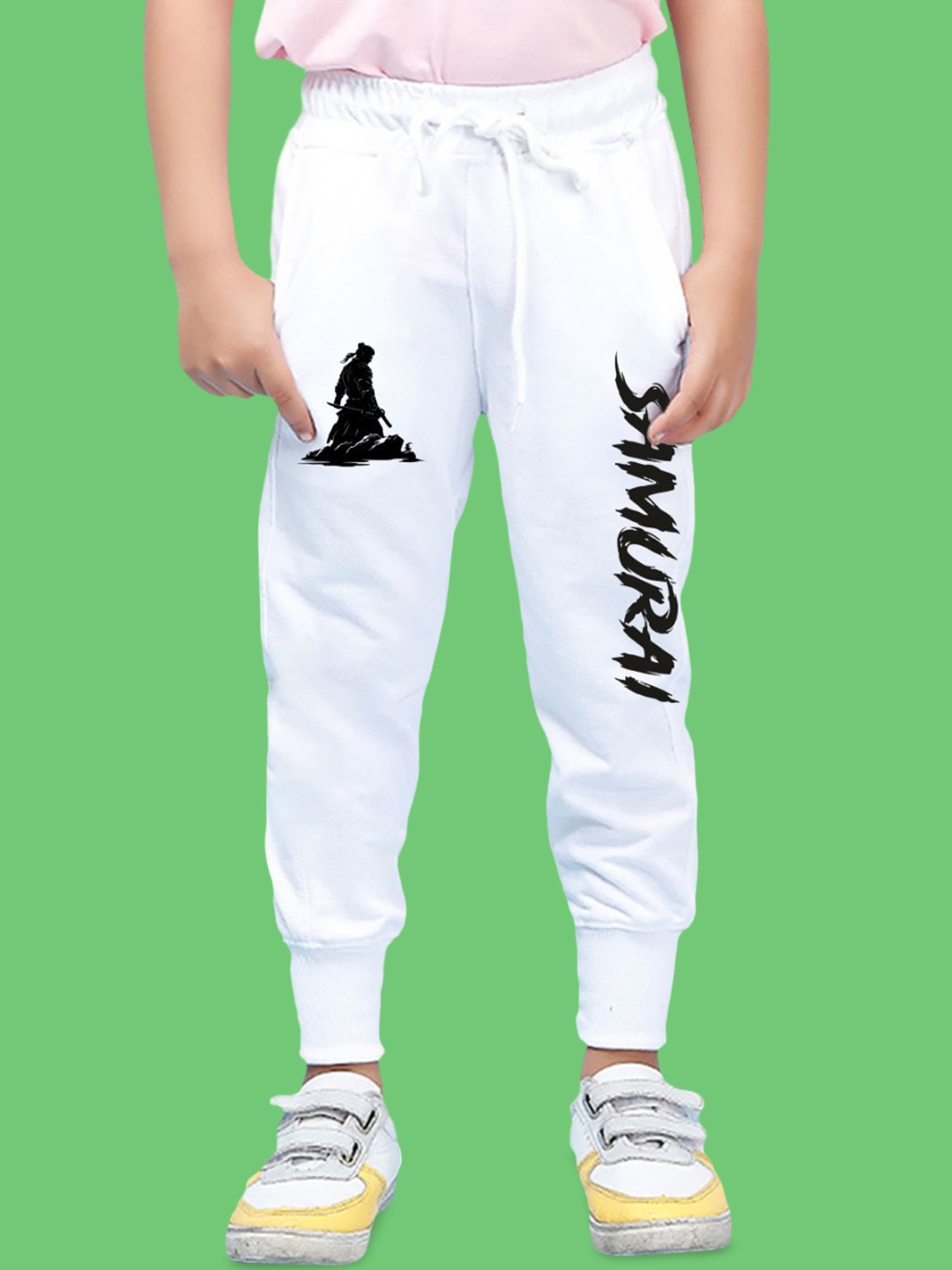 

NUSYL Boys Ankle Length Jogger Pant, White