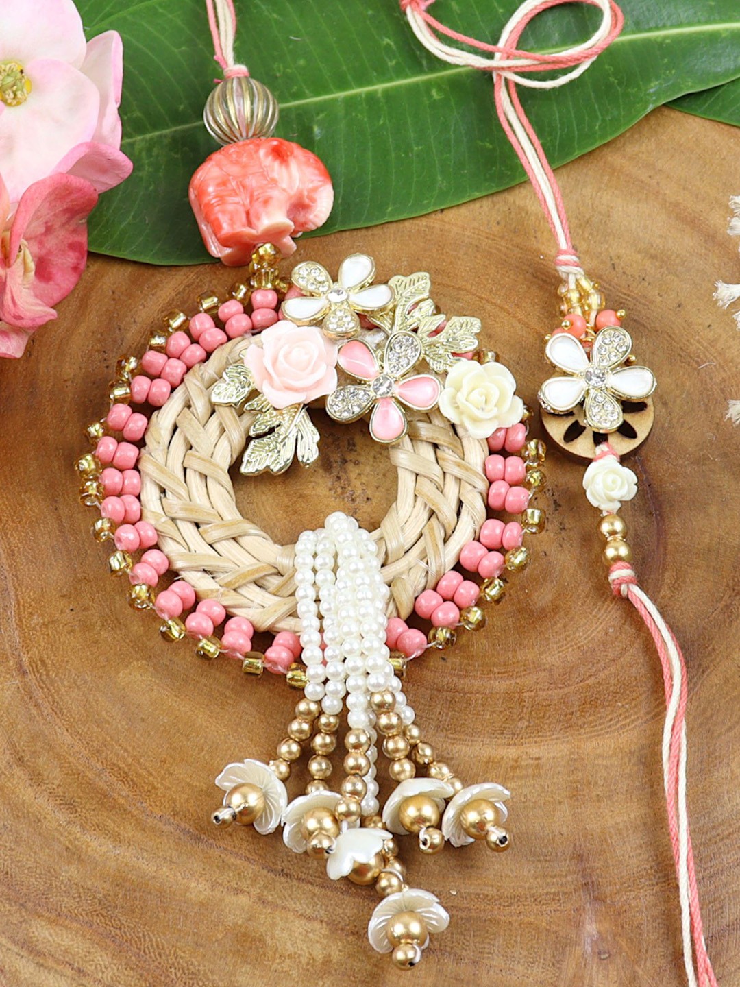 

Asthetika Thread Rakhi, Pink