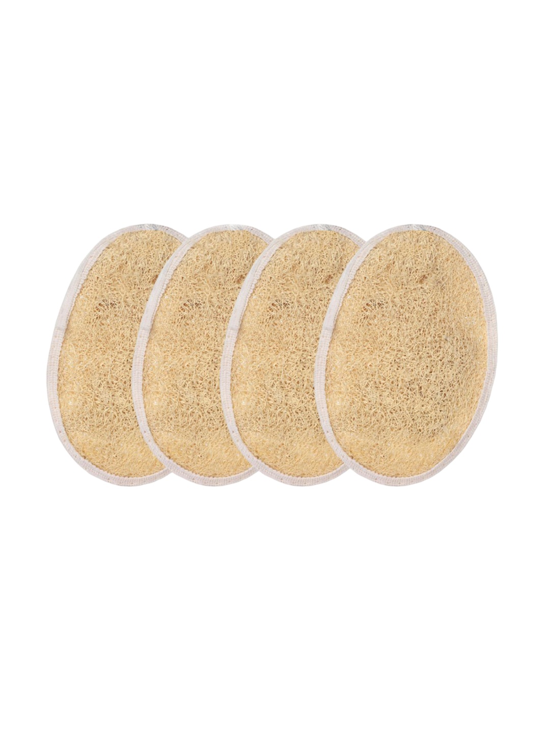 

CareDone 4-Pcs Natural Ridge Gourd Body Scrubber Loofah - Beige