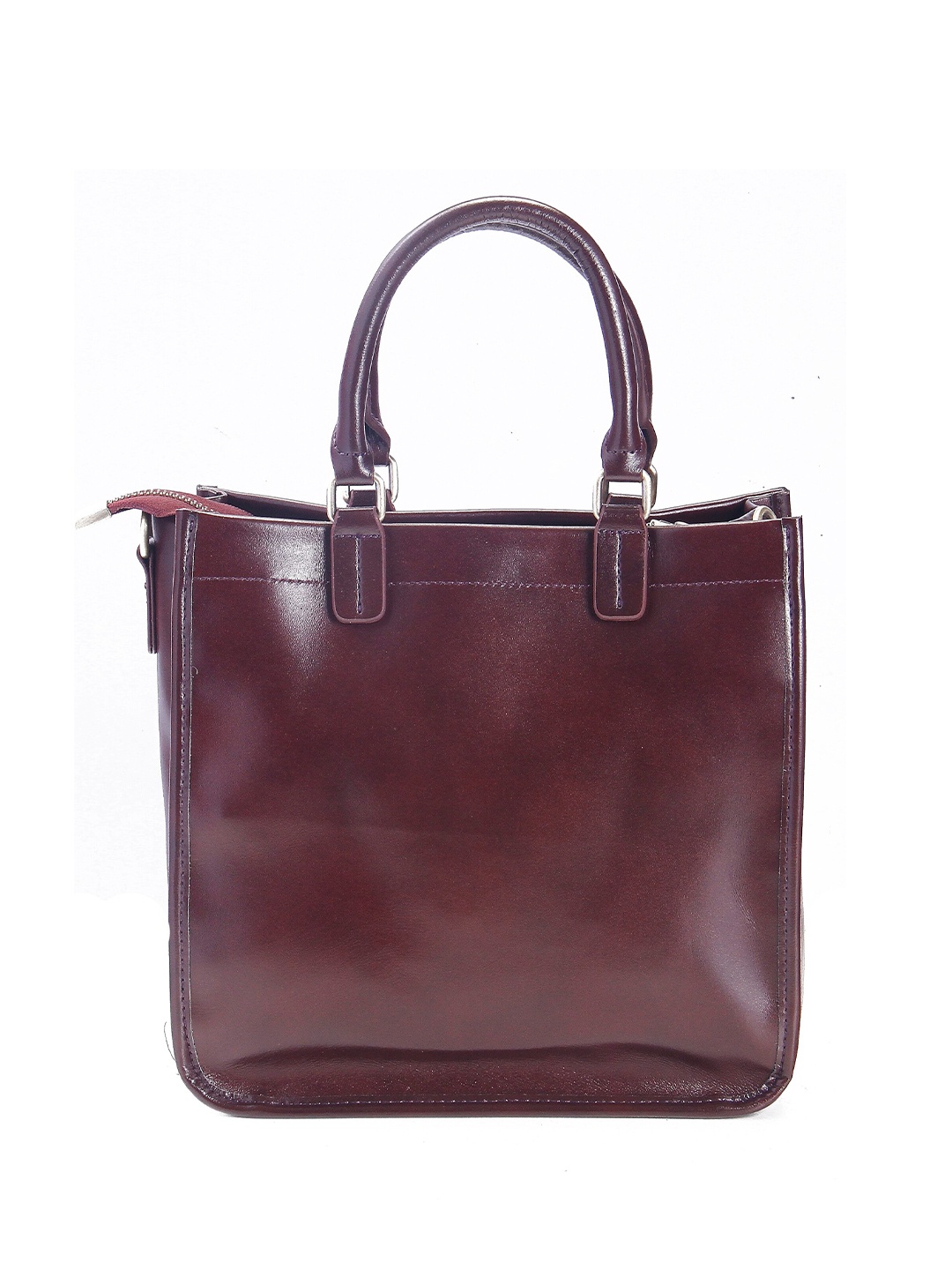 

Calvadoss Leather Swagger Handheld Bag with Tasselled, Burgundy