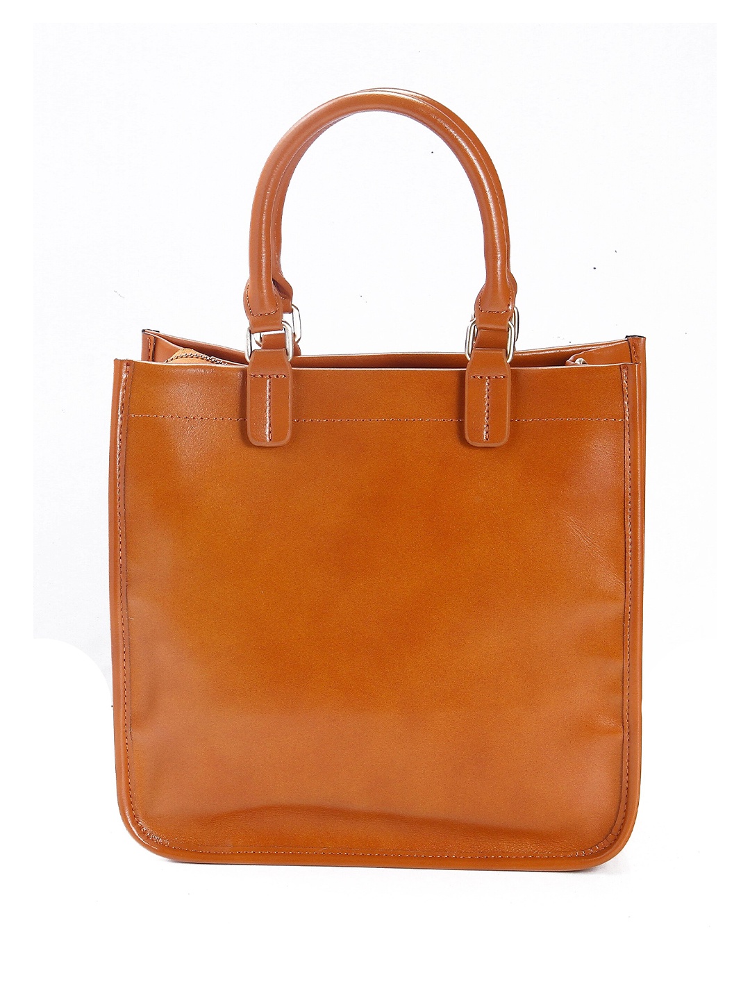 Calvadoss Leather Oversized Shopper Handheld Bag with Tasselled, Tan