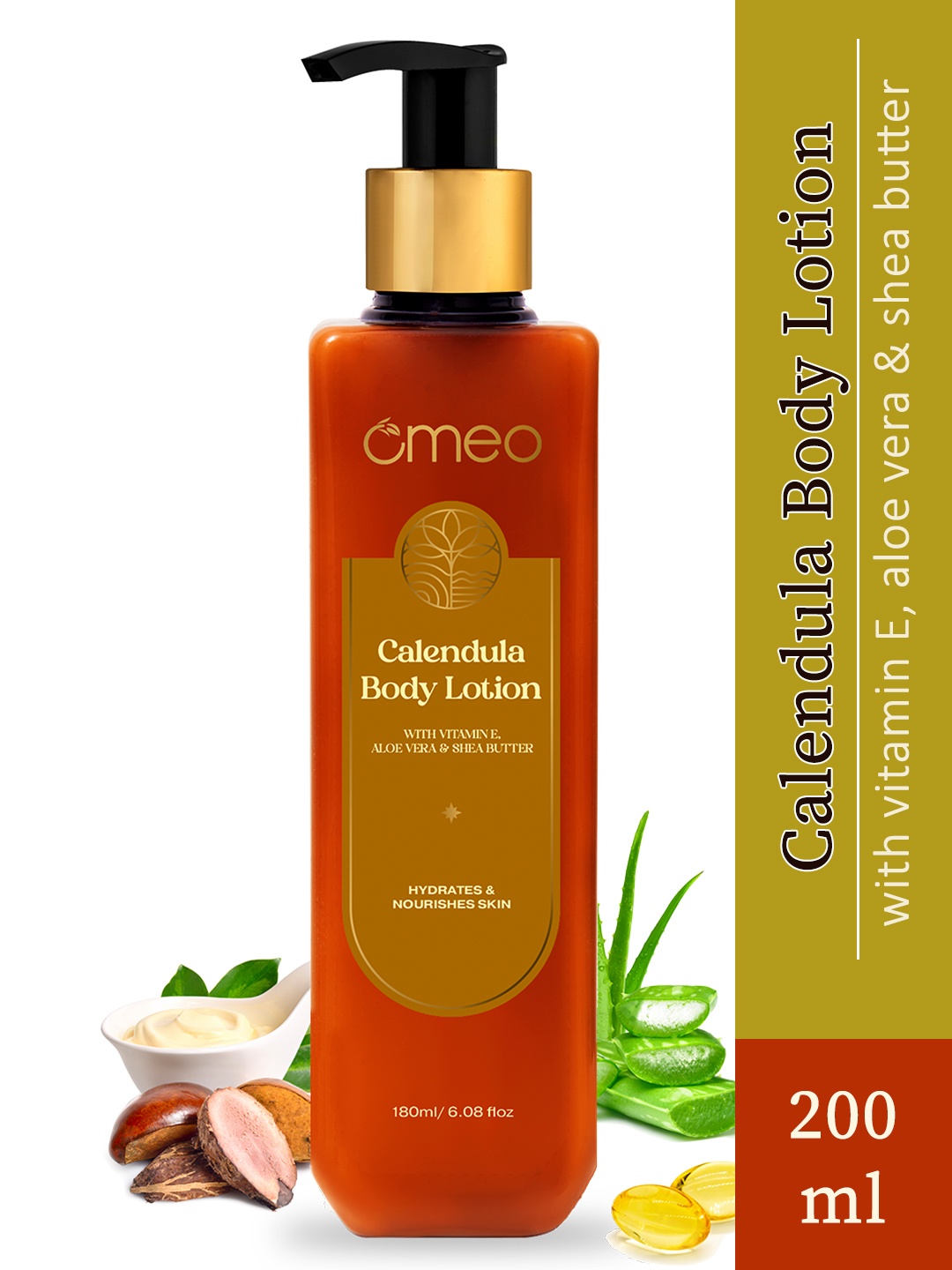 

Omeo Calendula Body Lotion For Glowing Skin - 180ml, Gold