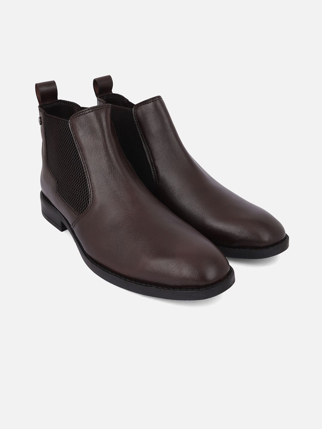 

Carlton London Men Leather Casual Chelsea Boots, Brown