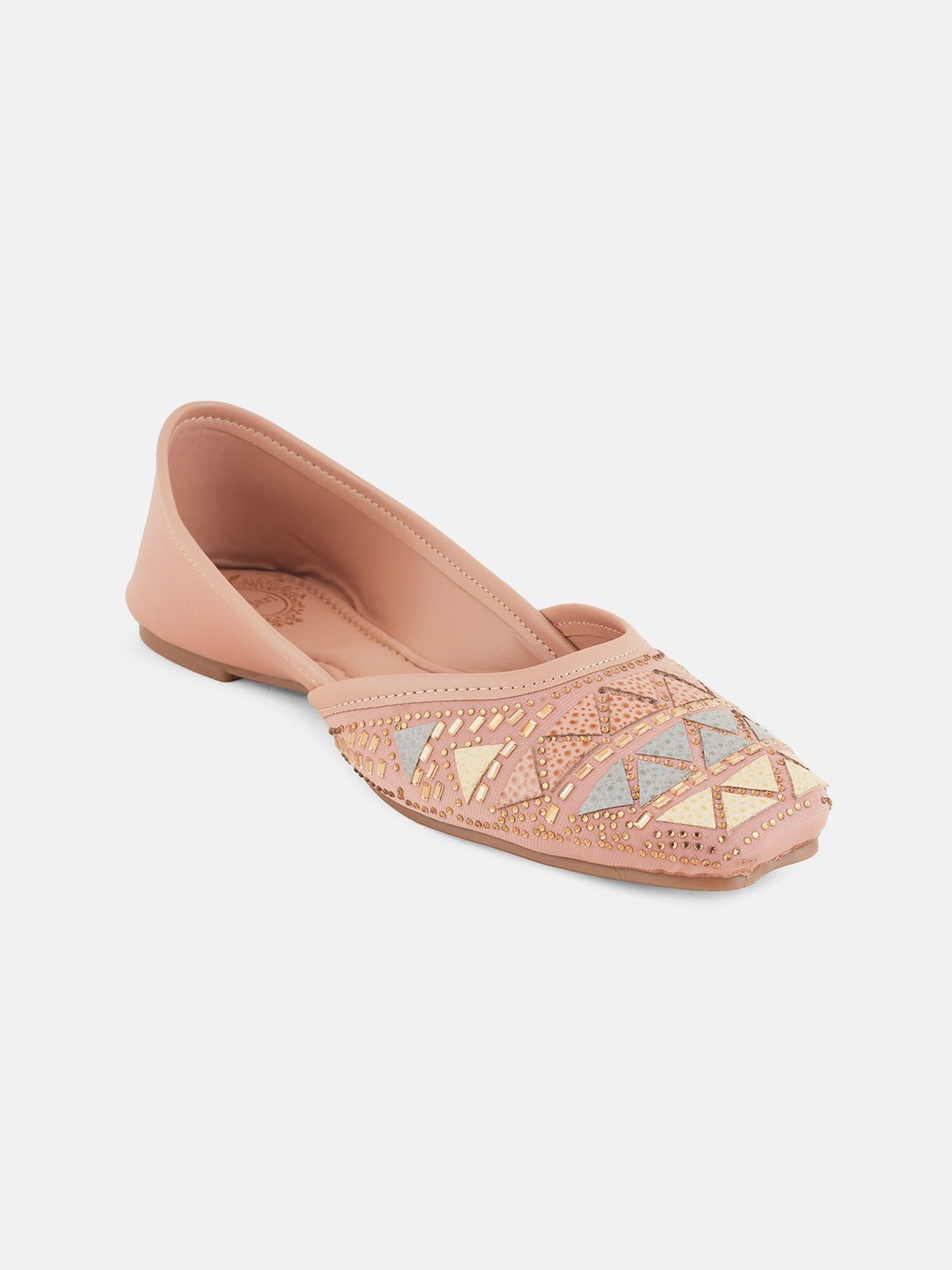 

Style Shoes Women Embroidered Mojaris Flats, Pink