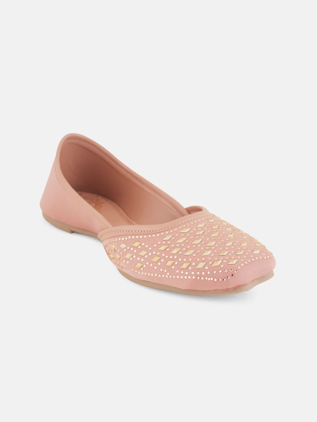 

Style Shoes Women Embellished Mojaris Flats, Pink