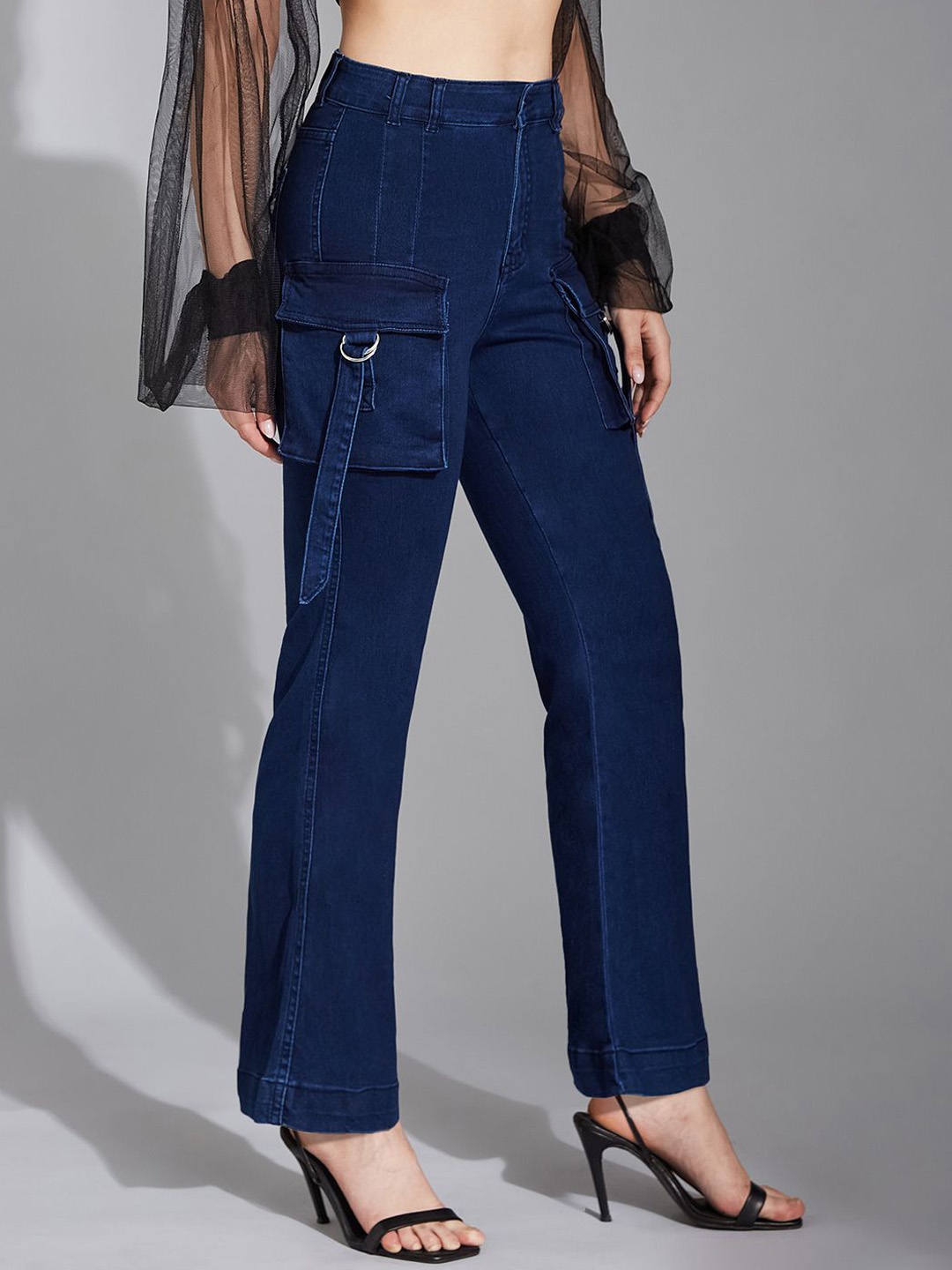 

Life With Pockets Women Bootcut High-Rise Stretchable Jeans, Blue