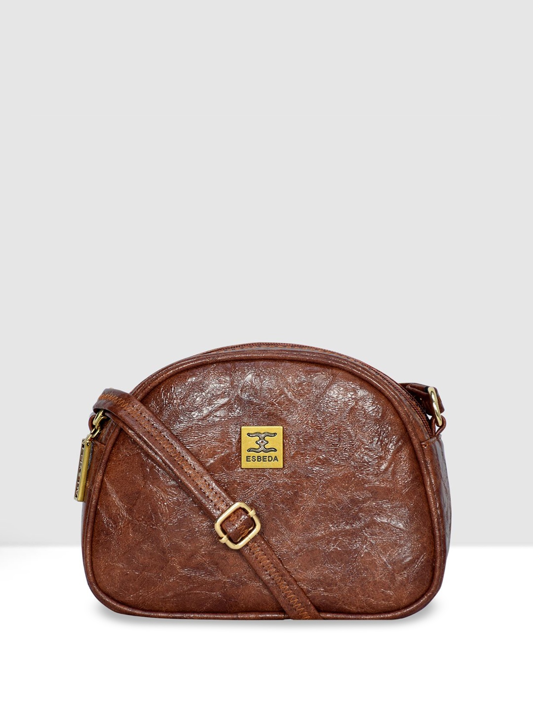 

ESBEDA PU Structured Sling Bag with Quilted, Tan