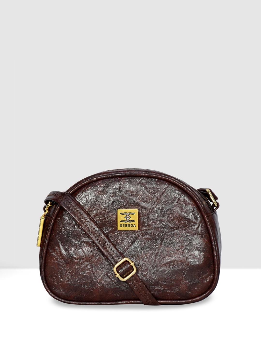 

ESBEDA PU Structured Sling Bag with Quilted, Brown