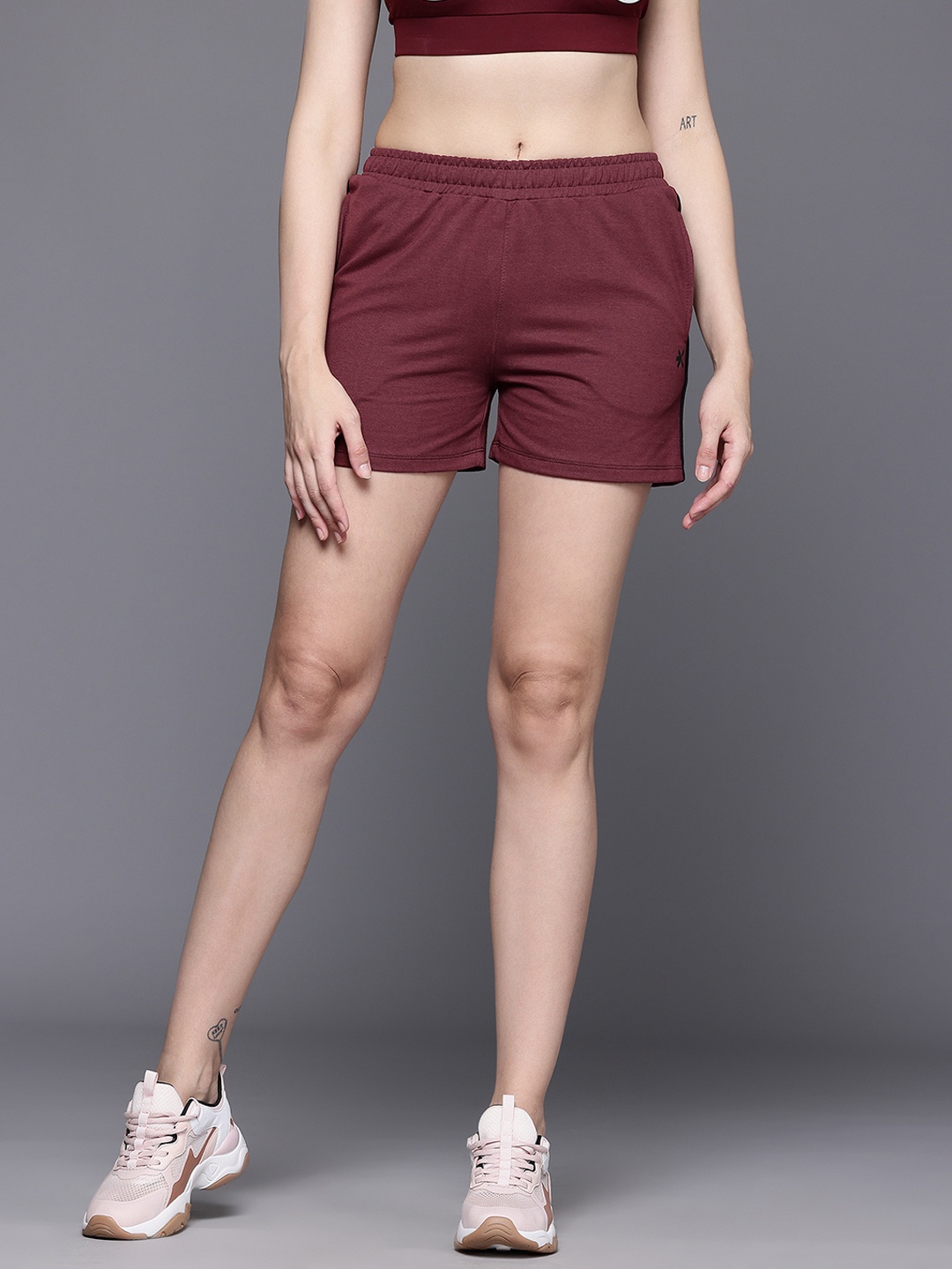 

HRX by Hrithik Roshan Women Lifestyle Shorts, Rust