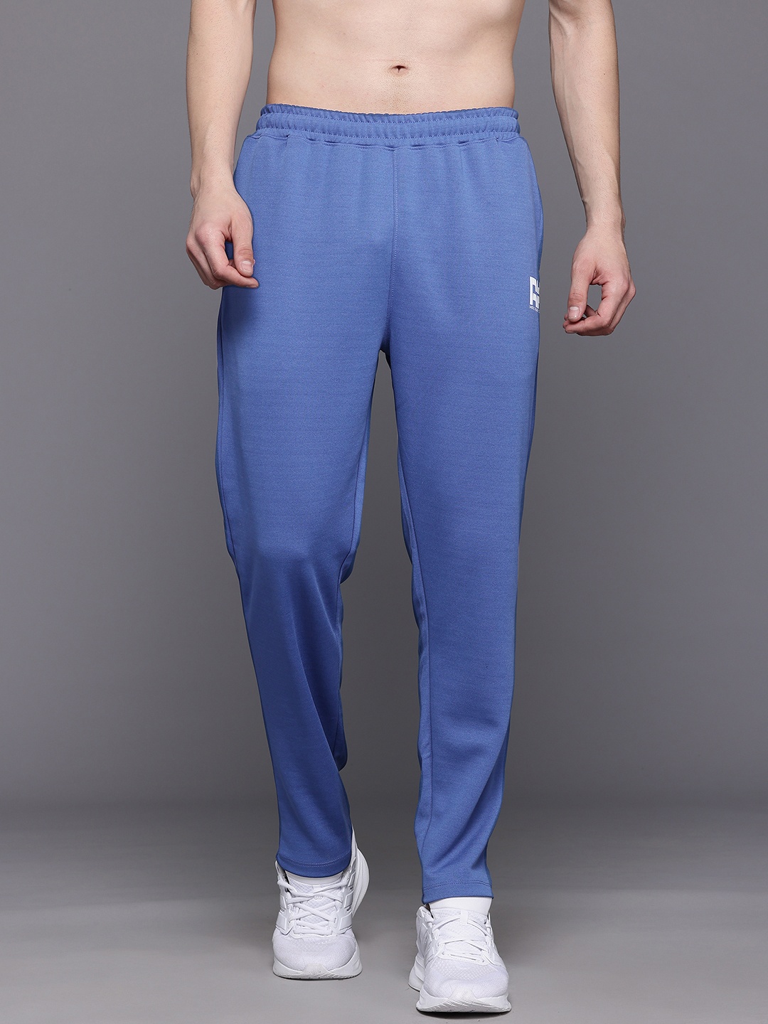 

HRX by Hrithik Roshan Men Mid-Rise Regular Fit Rapid-Dry Running Track Pants, Blue