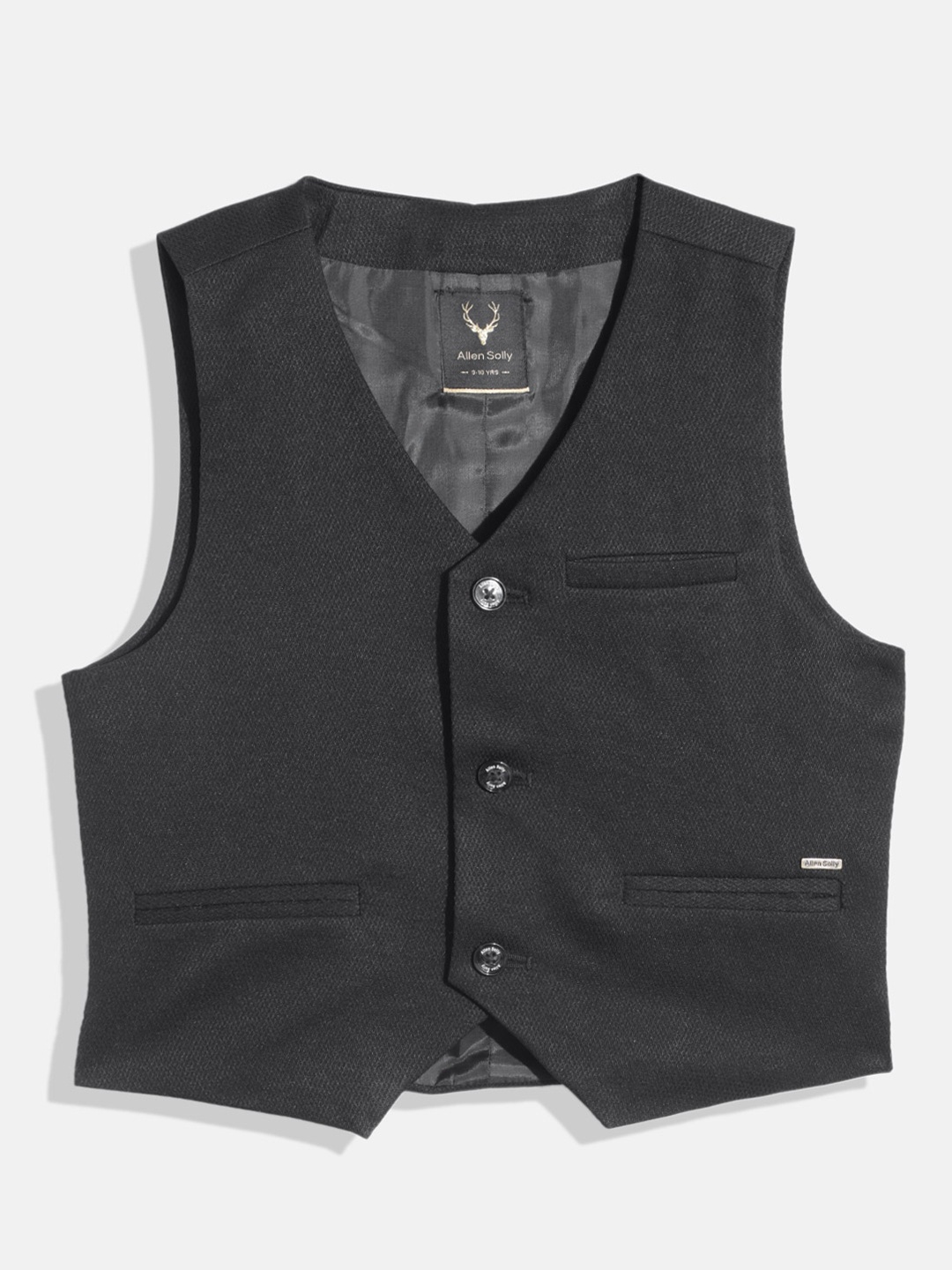 

Allen Solly Junior Boys Regular Fit Waistcoat, Black