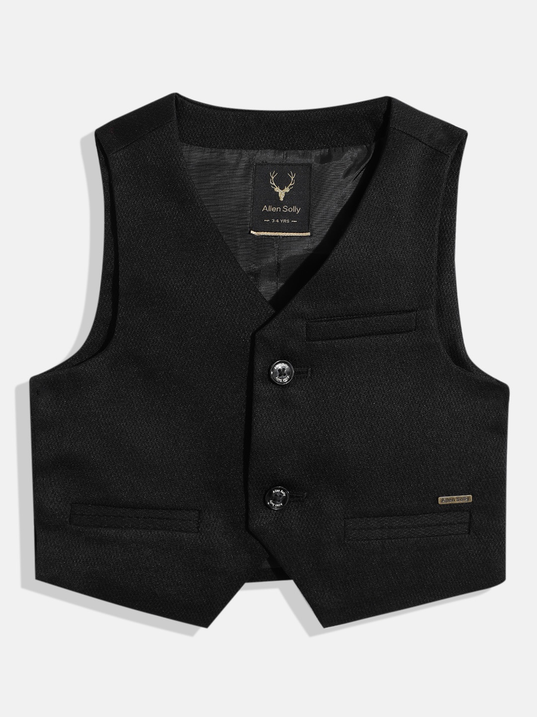 

Allen Solly Junior Boys Regular Fit Waistcoat, Black