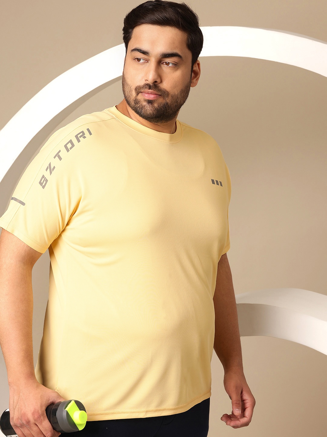 

Sztori Plus Size Reflective Detail T-shirt, Yellow