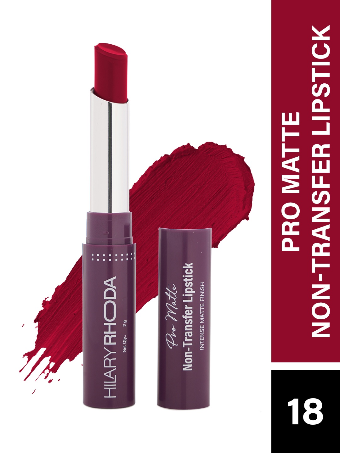 

Hilary Rhoda Pro Matte Non-Transfer Lipstick -2g- Red Russian, Mauve