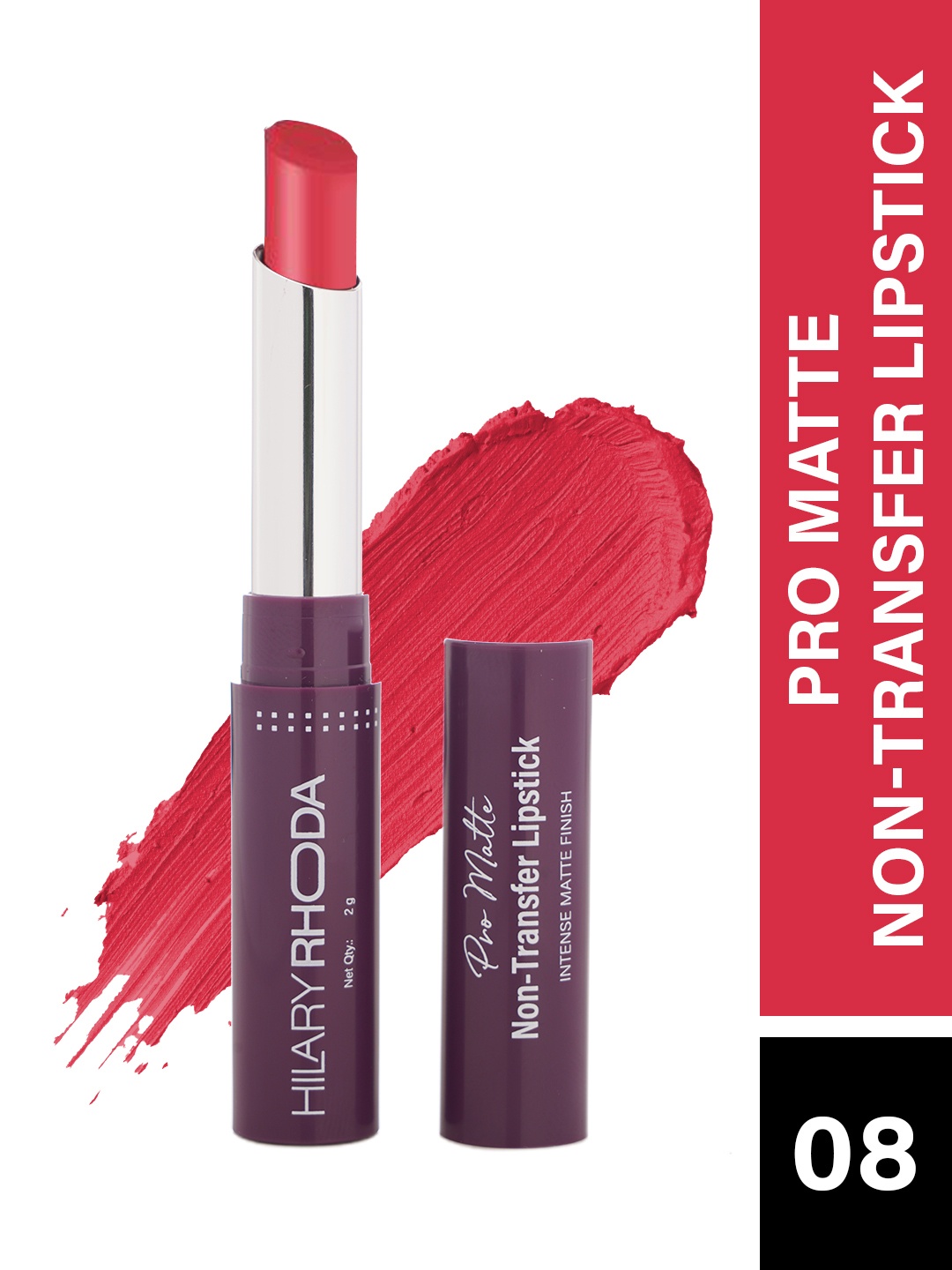 

Hilary Rhoda Pro Matte 12 Hr Stay Waterproof Non-Transfer Lipstick 2g - Fuschia Fanatic 08, Fuchsia