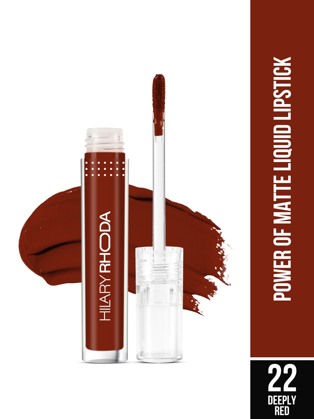 

Hilary Rhoda Smudgeproof Long Lasting Matte Liquid Lipstick 3ml - Deeply Red 22, Maroon