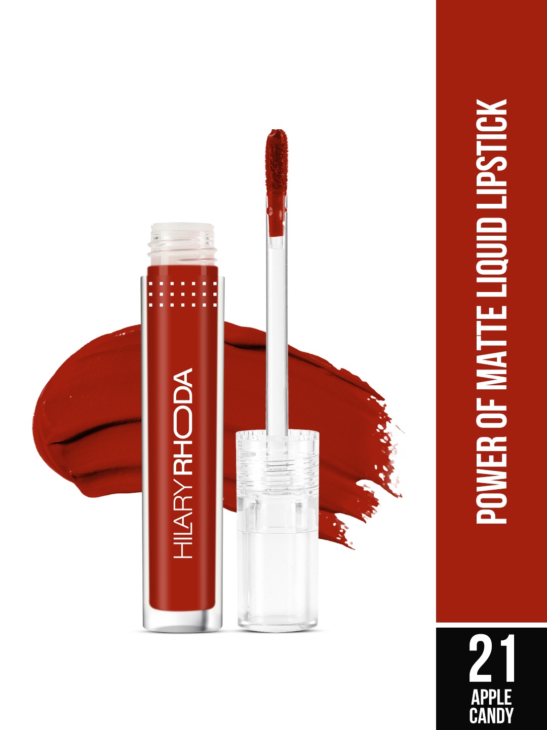 

Hilary Rhoda Smudgeproof Long Lasting Matte Liquid Lipstick 3ml - Apple Candy 21, Red