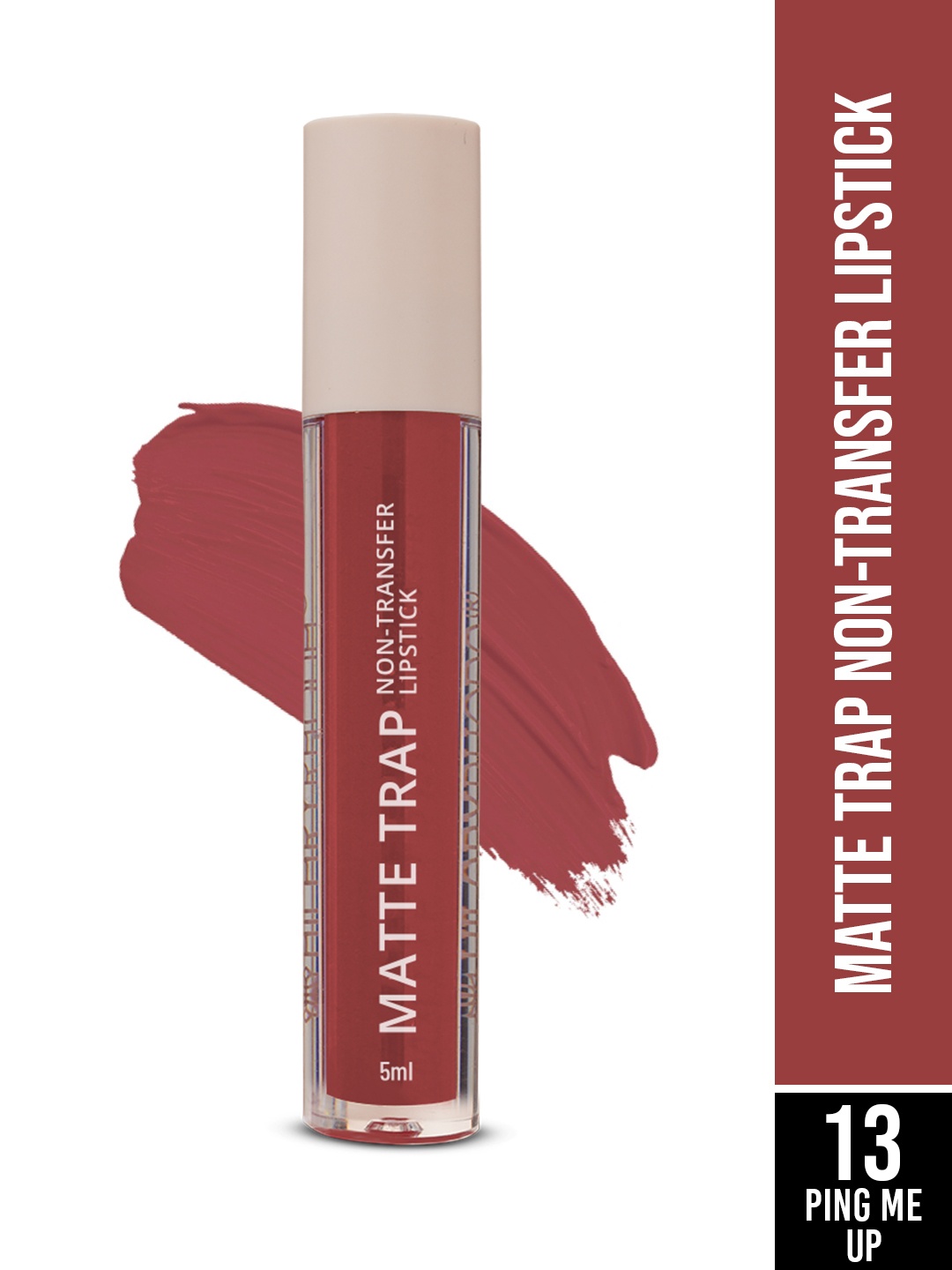 

Hilary Rhoda Matte Trap Non Transfer Waterproof Liquid Lipstick 5 ml - Ping Me Up 13, Brown